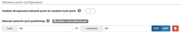 Container port config